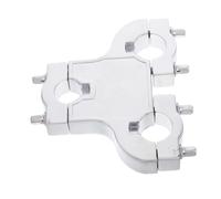 Abrazadera de Tambor de Tres Ojos para Batería, Metal Plata