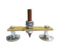 Abrazadera de tierra de soldadura de grado industrial con base magnética de 3,5 cm de diámetro Magnetismo N35 30 kg de succión Configuración rápida para rieles Pilares Mesas de soldadura planas o