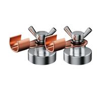 Abrazadera de tierra de soldadura magnética de 6 x 4 x 4 cm, paquete de 2 unidades. Características de metal. Abrazadera de conexión a tierra. Simplemente en un lugar conveniente (2 unidades pequeñas)