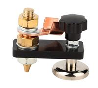 Abrazadera de tierra de soldadura para soldadura de una sola cabeza, placa de aislamiento gruesa de 6 mm con fuerte imán de succión, cabezal de contacto de latón para una conductividad suave, diseño