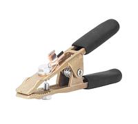 Abrazadera de tierra para soldadura, abrazadera de tierra para soldador 260A con funda, clip de tierra para soldadura en forma de A, apertura grande de 40 mm para soldador manual (Cubierta negra)