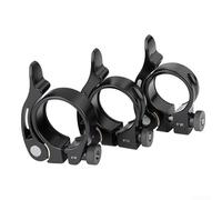 Abrazadera de tija de sillín de aluminio de ajuste rápido para bicicletas de carretera compatible con tijas de sillín de 28.6 mm, 31.8 mm, 34.9 mm en montaña y bicicletas (negro 31.8 mm)