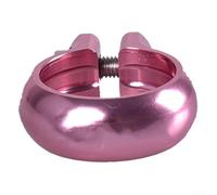 Abrazadera de tija de sillín de aluminio resistente a la corrosión diseñada para bicicletas de equilibrio con soporte para tija de sillín de 22,2 mm y 25,4 mm de diámetro exterior a juego (rosa 25,4