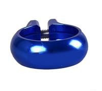 Abrazadera de tija de sillín de aluminio resistente a la corrosión diseñada para bicicletas de equilibrio con soporte para tija de sillín de 22,2 mm y 25,4 mm de diámetro exterior a juego (azul 22,2