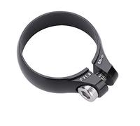 Abrazadera de tija de sillín de bicicleta, Adaptador de sillín de bicicleta Abrazadera de poste de asiento de liberación rápida 31.8mm para 27.2 Tija de sillín Super Light(Negro)