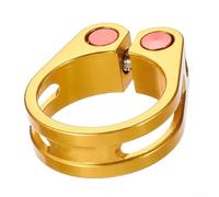 Abrazadera de tija de sillín de bicicleta, clip de liberación rápida de aleación de 31,8 mm, acabado anodizado para un montaje seguro del sillín, pieza de repuesto para ciclismo de montaña y carretera