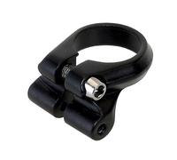 Abrazadera de tija de sillín Racky 34,9 mm aluminio negro con fijación portae...