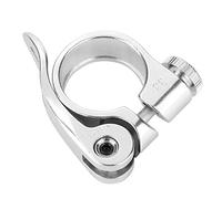 Abrazadera de tija de silln de bicicleta Clip de tubo de silln de bicicleta de montaa Aleacin de aluminio Liberacin rpida para tija de silln de 25,4 mm (Plata)