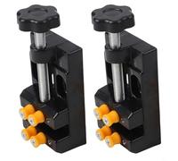 Abrazadera de tornillo de banco de 2 unidades, mini tornillo de banco para hacer joyas, reparación de relojes, manualidades de 5 a 50 mm de capacidad, plástico ABS con gramo mejorado