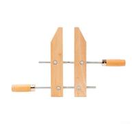 Abrazadera de tornillo de mano de madera, rango ajustable y asas de madera dura, husillos de acero inoxidable para un agarre seguro que no se dañe, abrazadera de tornillo de mano adecuada para