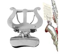 Abrazadera de trombón - Soporte - Abrazadera de marcha de trombina ajustable - Accesorios de instrumento musical de doble mecanismo para trombón, lira de marcha