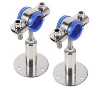 Abrazadera de Tubería Ajustable 2 piezas de Acero Inoxidable 304 | Montaje en Pared o Techo, para Tubos Od 25-27mm, Altura 50-100mm, con Tornillos M8