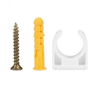 Abrazadera de tubo, 20pcs 16/20/25 / 32mm PPR Forma de U Tubería Abrazadera Tubo Sujetador de sujeción con tornillos(16mm)