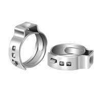 Abrazadera de tubo,Anillos de abrazadera, 5/10 Uds. Kit surtido de abrazaderas de manguera de una sola oreja de acero inoxidable 304 individual,(16.6 19.8mm 10pcs)
