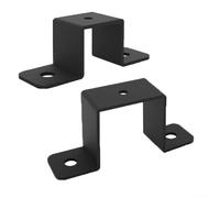 Abrazadera de tubo cuadrada de 2/4 piezas, abrazaderas de tubo en forma de U, abrazadera cuadrada de almohada de puerto, para barandillas de tuberías de soporte resistentes a la corrosión (2 piezas de