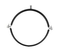 Abrazadera de Tubo de Ø 200mm, de Acero Galvanizado con Goma de Amortiguador para Soporte de Tubos de Calefacción, Canalón, 1 Unidad