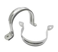 Abrazadera de tubo de acero inoxidable de 3 pulgadas con dos orificios, de acero inoxidable, tensión, con clip resistente, 5 unidades (95 mm)