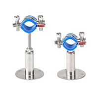 Abrazadera de tubo de acero inoxidable SS304, 15-89mm OD, soporte de Clip con placa Base, longitud del poste 30-50mm/50/100mm/100150mm/150-200mm(Bronze Yellow,19-22mm)