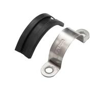 Abrazadera De Tubo De Agua Tipo U/R De Acero Inoxidable 304 Con Tira De Goma Y Aislamiento De Absorción De Impactos For Sillín De Caballo.(U Type M135 (1Pcs))