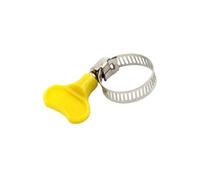 Abrazadera de tubo de cerveza casera de 5 piezas, mango de plástico, abrazadera de manguera de mariposa de acero inoxidable(22-32mm)