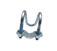 Abrazadera de tubo de doble cruz en U galvanizada 304, perno en U, 20, 25, 32, 40, 50, M6M8, conector de acero, fijación for andamios(304-M6x32x20mm 1set)