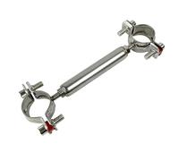 Abrazadera de tubo de doble extremo ajustable de acero inoxidable 304, soporte de Clip, conector de instalación de tubería, acoplamiento adaptador(Length 310-500mm,63-65mm)