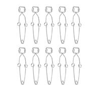 Abrazadera de tubo de ensayo de acero inoxidable 10PCS |Tolerancia a altas temperaturas con agarre para los dedos |Abrazaderas de laboratorio para tubos calientes/Experimentos