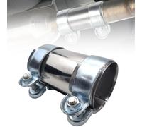 Abrazadera de tubo de escape de acero inoxidable, 45 mm, abrazaderas de escape con doble abrazadera doble abrazadera de escape para coches con tubos de escape de 45 mm (45 × 125 mm)