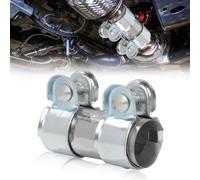 Abrazadera de tubo de escape de acero inoxidable, diámetro de 60 mm x 125 mm, abrazadera de tubo de escape, abrazaderas con doble abrazadera para uso en sistemas de escape de edificios en la industria