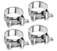 Abrazadera de Tubo de Escape de Moto 4Pcs Abrazaderas Turbo para Conexión de Escape Ingeniería Vehículos Barcos (36-39mm)