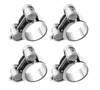Abrazadera de Tubo de Escape de Moto 4Pcs Abrazaderas Turbo para Conexión de Escape Ingeniería Vehículos Barcos (17-19mm)