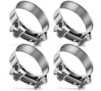Abrazadera de Tubo de Escape de Moto 4Pcs Abrazaderas Turbo para Conexión de Escape Ingeniería Vehículos Barcos (64-67mm)