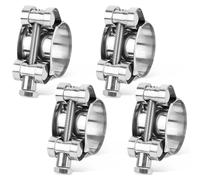 Abrazadera de Tubo de Escape de Moto 4Pcs Abrazaderas Turbo para Conexión de Escape Ingeniería Vehículos Barcos (29-31mm)