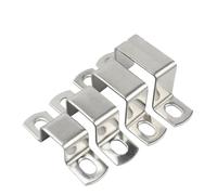 Abrazadera de tubo en forma de U de acero inoxidable 304 engrosada rectángulo cuadrado en forma de M en forma de U Lomo de Caballo Tubo Clip Hebilla Cuello Hoop Ohmios Tarjeta (50 x 25 (2pcs))