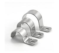 Abrazadera de tubo en forma de U, engrosada unilateralmente, de acero inoxidable 304, con varios modelos, hebilla y aro de garganta for tubería de agua.(18mm(3pcs))