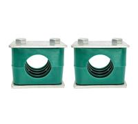 Abrazadera de tubo hidráulica 2 piezas Abrazaderas de tubo de plástico estándar Abrazaderas de tubo de goma para tubo de diámetro exterior de 12,7 mm