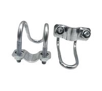 Abrazadera de tubo M8 con doble U galvanizado, conector de acero, abrazadera cruzada for fijación de andamios, 1 unidad para Fijación de Tuberías(60x90mm)