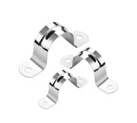 Abrazadera de tubo rígida M5-200 de acero inoxidable 304/201 con 2 orificios for cable de 5-200 mm.(110mm(304)2Pcs)