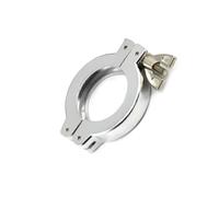 Abrazadera de tubo sanitario de acero inoxidable 304 KF50, bisagra Triclamp, abrazaderas de tuerca de ala, accesorios de triple abrazadera (sin soporte de centrado, sin junta tórica)(Size:KF50)
