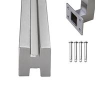 Abrazadera de valla de vidrio de acero inoxidable para paneles de 8 a 12 mm, poste cuadrado para escalera y balcón, soporte de montaje lateral, solución moderna de barandilla de terraza