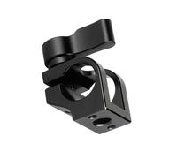 Abrazadera de varilla profesional de 15 mm de aleación de aluminio con base adaptadora de montaje de tubo único para micrófonos de cámara, equipo de fabricación de películas