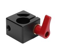 Abrazadera de Varilla única para Cámara, Abrazadera de Varilla única de 15 Mm Rosca de 1/4 pulg. 3/8 pulg. Conexión Segura Aleación de Aluminio de Liberación Rápida para de