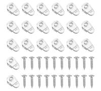 Abrazadera de vidrio 80/100/200 piezas Clip de soporte de plástico transparente Clips de montaje de espejo Herramienta Mirroraid Hebilla de espejos for barandilla Escaleras Pared de vidrio(200pcs)