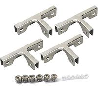 Abrazadera de vidrio, abrazaderas de vidrio en forma, soporte de vidrio a pared, abrazaderas montadas en la pared, ducha, estante, paneles (tipo T)