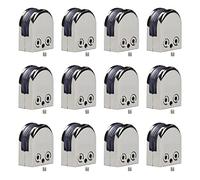 Abrazadera de vidrio ajustable de 8 a 10 mm, soporte de vidrio de acero inoxidable 304 clip de vidrio pulido para barandilla, escalera, pasamanos, plata, soporte para cristales