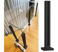 Abrazadera de vidrio de acero inoxidable para barandilla cuadrada, kit 304 para escaleras interiores, balcón, patio, pasillo, sistema de panel de vidrio, solución duradera y elegante