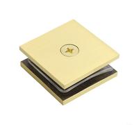 Abrazadera de vidrio de latón para puertas de baño, abrazadera en U diseñada para 8 paneles de vidrio templado de 12 mm, segura y elegante (dorado)