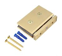 Abrazadera de vidrio de latón resistente y elegante para aplicaciones de ducha, acabado pulido para un mejor atractivo interior (dorado)