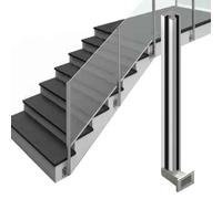 Abrazadera De Vidrio De Montaje Lateral, Poste De Extremo/Centro/Esquina, Columnas De Balaustrada De Acero Inoxidable Para Paneles De Vidrio/Madera/Plástico De 3/10-1/2 Pulg., Barandilla Moderna Para