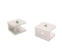 Abrazadera de vidrio for gabinete, soporte estante con Clip forma Rectangular 6mm-8mm, aleación aluminio, 10 Uds para Baranda Barandilla de Escalera Pasamanos
